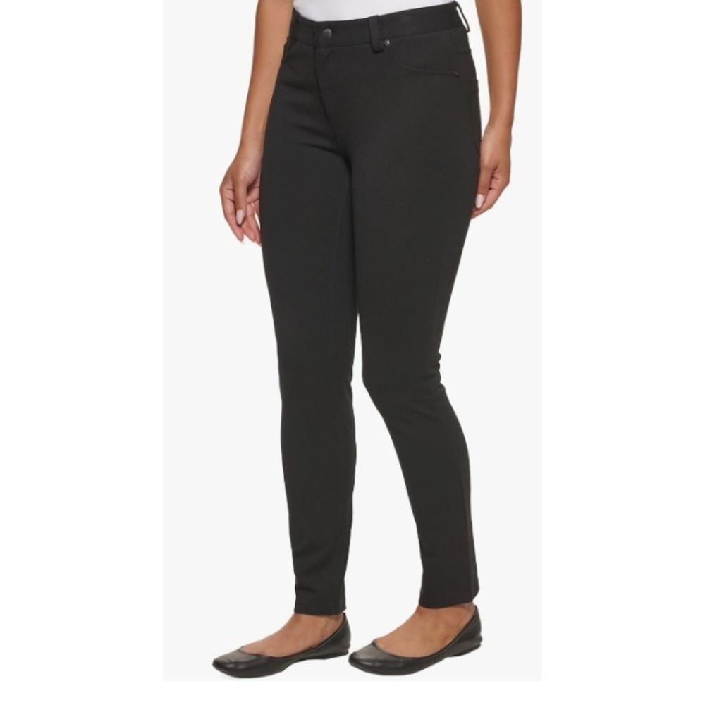 DKNY Gray Ponte Pant Womens Medium Skinny Stretch Work Business Casual Trousers